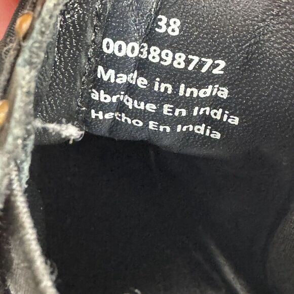 Free People Atlas Puffer Chelsea Boot EU 38, US 8 Black Leather Nylon Studs Goth - Picture 11 of 13